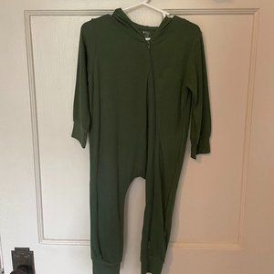 KYTE Baby Jersey Hooded Zippered Romper in Hunter 18-24 months